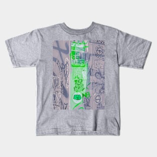 Street Art Fluo Green Soft Grey NYC Kids T-Shirt